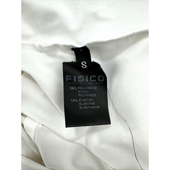 Fisico Christina‎ Ferrari Blouse Women's Small Cream Mother Pearl Buttons Preppy - Picture 12 of 13